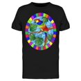 thumbnail image 1 of Stained Glass Style Parrot T-Shirt Men -Image by Shutterstock, Male 3X-Large, 1 of 2