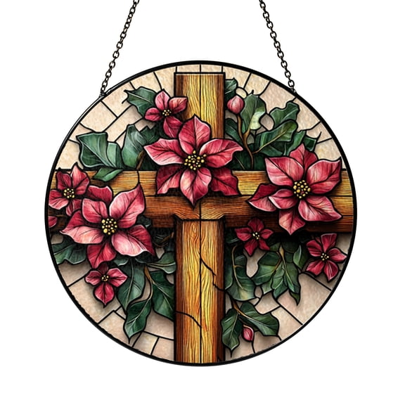 Stained Glass Style Vortex Round Tempered Glass Panel Contemporary Decor