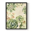 thumbnail image 1 of Stained Glass Succulents I Framed Print in Black Solid Wood Framed Print No Nail Hanging, 1 of 6