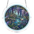 thumbnail image 1 of Stained Glass Suncatcher 7 Inch Round Stained Glass Window Hanging Boho Wall Decor for Home Decor Living Room Housewarming Gift, 1 of 7