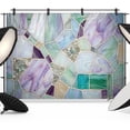 thumbnail image 1 of Stained Glass Texture Backdrops for Photography, Modern Abstract Purple Green Glass Glow Fabric Photo Background Sturdy Studio Props for Photo Studio, Video Recording, Booth & Photoshoot 7x5ft, 1 of 9
