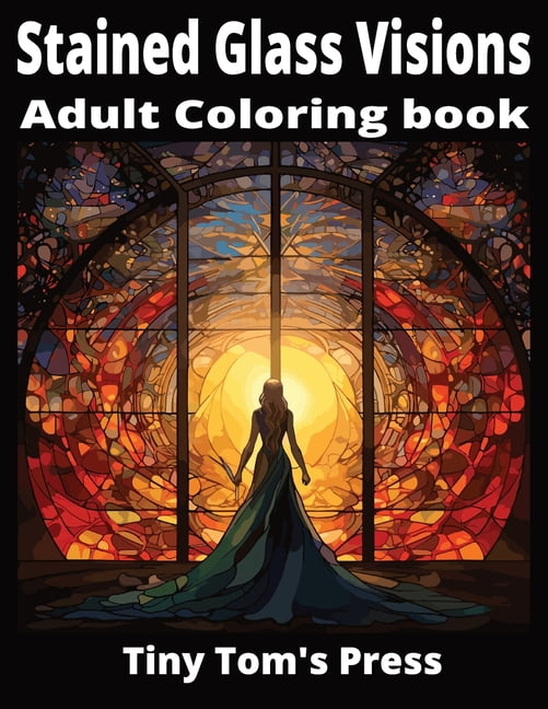 Stained Glass Visions 1: Adult Coloring Book, (Paperback)