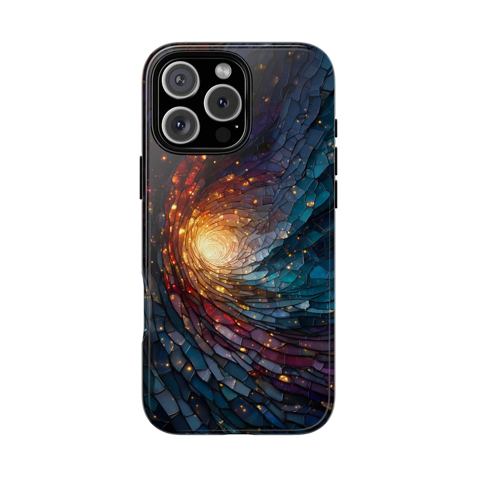 Stained Glass Vortex Spiral Phone Case for iPhone 17 to 11 Pro Max ...