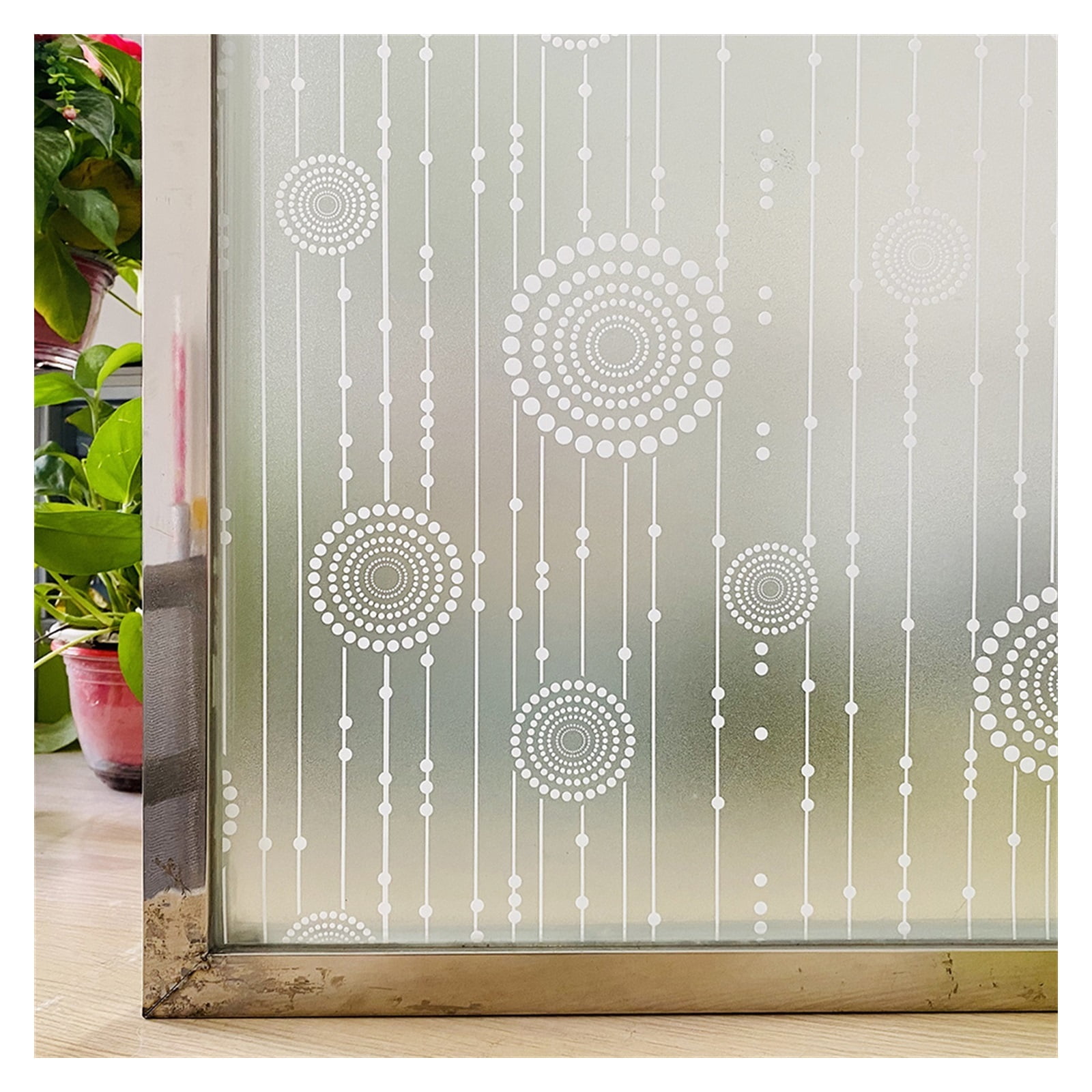 Stained Glass Window Film 3D Matte Window Privacy Film, Stained Glass