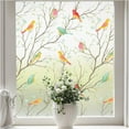thumbnail image 1 of Stained Glass Window Film, Decorative Frosted Glass Window Privacy Film, Static Cling Non-Adhesive Windows Sticker for Front Door Bathroom Heat Control Anti UV, 29.5 x 118 Inch, 1 of 9