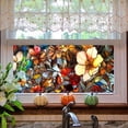 thumbnail image 1 of Stained Glass Window Film, Flower Static Cling Privacy Film Decorative UV Sun Blocking Non-Adhesive Glass Covering, Removable Reusable Colorful Stickers for Home Bathroom Door Living Room Kitchen, 1 of 7