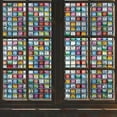 thumbnail image 1 of Stained Glass Window Film, Static Cling Vinyl Non Adhesive Anti UV for Glass Door(43.9 x 199.9 cm), Home Decor Window Stickers for Home, Office, Study Room, 1 of 7