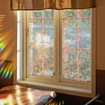thumbnail image 1 of Stained Glass Window Film,Static Cling Window Privacy Film Decorative UV Sun Blocking Non-Adhesive Glass Window Covering for Home Bathroom, 15.6"x39.4", 1 of 6
