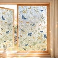thumbnail image 1 of Stained Glass Window Film, Window Privacy Film, Decorative Static Clings, Floral Patterned Sun Blocking Glass Sticker for Home Office Bathroom, 1 of 6