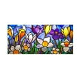 thumbnail image 1 of Stained Glass Window Film, Window Stained Glass Film, 48X20 In, Non Adhesive, Decorative, Spring Entryway, Crocus Pattern, 1 Pc, 1 of 7