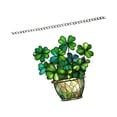 thumbnail image 1 of Stained Glass Window Green Clovers Sun Catchers Colorful Window Panel Bless Suncatchers Decors Home Decors, 1 of 8