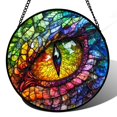 thumbnail image 1 of Stained Glass Window Hanging, Colored Four Seasons Eyes Suncatcher for Doors Home Sun Catchers Decoration and Christmas, Mother's Day Birthday Gifts for Women, Men, and Mom, 1 of 6