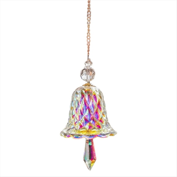 Stained Glass Window Hanging Crystal Bell Chimes Crystal Decor Room Decor Aesthetic Cute Room Decor Hanging Decor,1 * Crystal Wind Chime