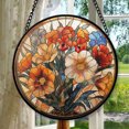 thumbnail image 1 of Stained Glass Window Hanging Flower Arrangement, Valentine’s Day Decor, Festival Gift Ornament, Christmas Ornament Gift, Mother’s Day Keepsake, Keepsake 2025, 1 of 6