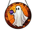 thumbnail image 1 of Stained Glass Window Hanging - Halloween Decorations White Ghost Suncatcher for Garden Spooky Sun Catchers, 1 of 6