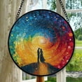 thumbnail image 1 of Stained Glass Window Hanging Romantic Galaxy Couple, Valentine’s Day Decor, Festival Gift Ornament, Christmas Ornament Gift, Mother’s Day Keepsake, Keepsake 2025, 1 of 6