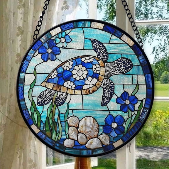 Stained Glass Window Hanging Sea Turtle, Christmas Ornament Gift, Mother’s Day Keepsake, Valentine’s Day Decor, Festival Gift Ornament, Keepsake 2025