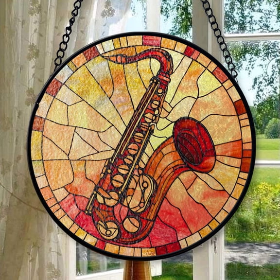 Stained Glass Window Hanging Sun, Christmas Ornament Gift, Mother’s Day Keepsake, Valentine’s Day Decor, Festival Gift Ornament, Keepsake 2025
