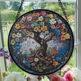 thumbnail image 1 of Stained Glass Window Hanging Tree Of Life - Stained Glass Window Hanging Tree Of Life, Festival Gift Ornament, Home Wall & Window Art, Brightens Any Space with Light, 1 of 6