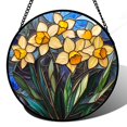 thumbnail image 1 of Stained Glass Window Hanging - Yellow Daffodils Suncatcher for Door Garden Home Flower Sun Catchers Decoration Christmas Mother's Day Birthday Gifts for Women Men Mom Nana Friend, 1 of 6