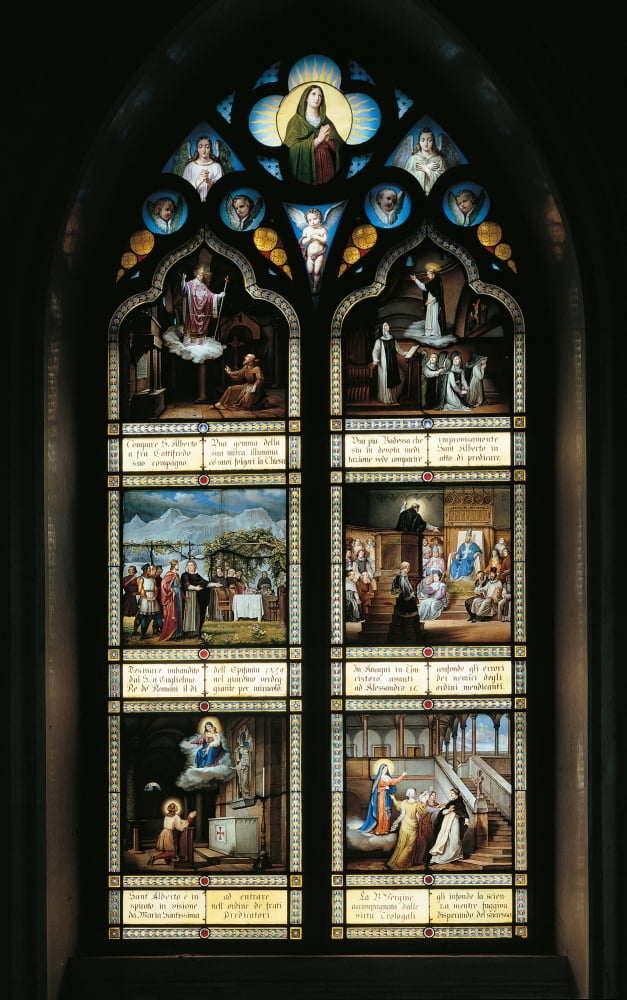 Stained Glass Windows With Stories Of St Albert Canvas Art - (24 x 36)