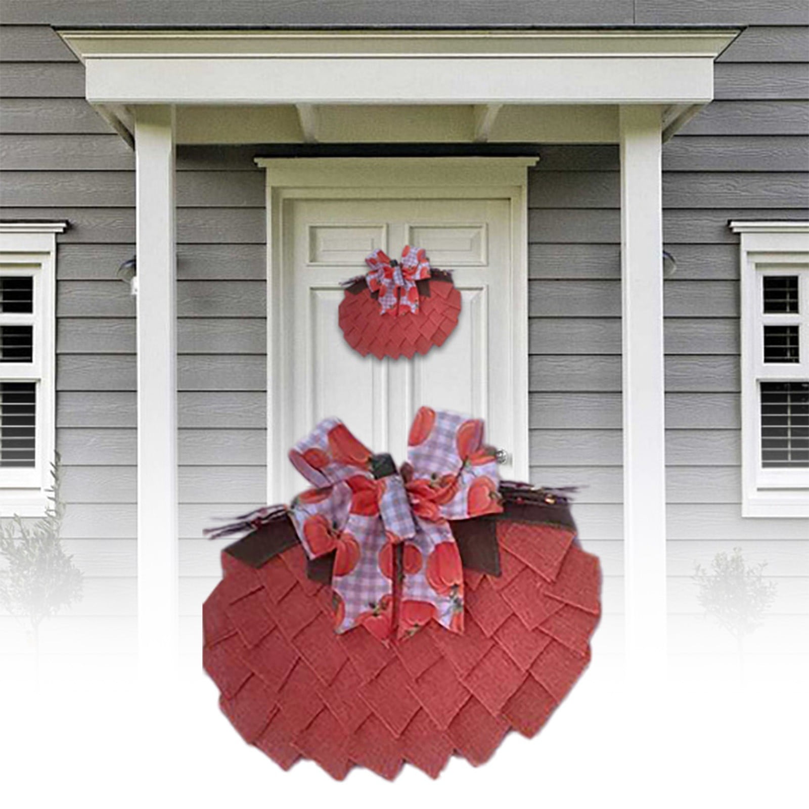 Stained Glass Wreath Candy Cane Wreath Flocked for Front Door Beach ...