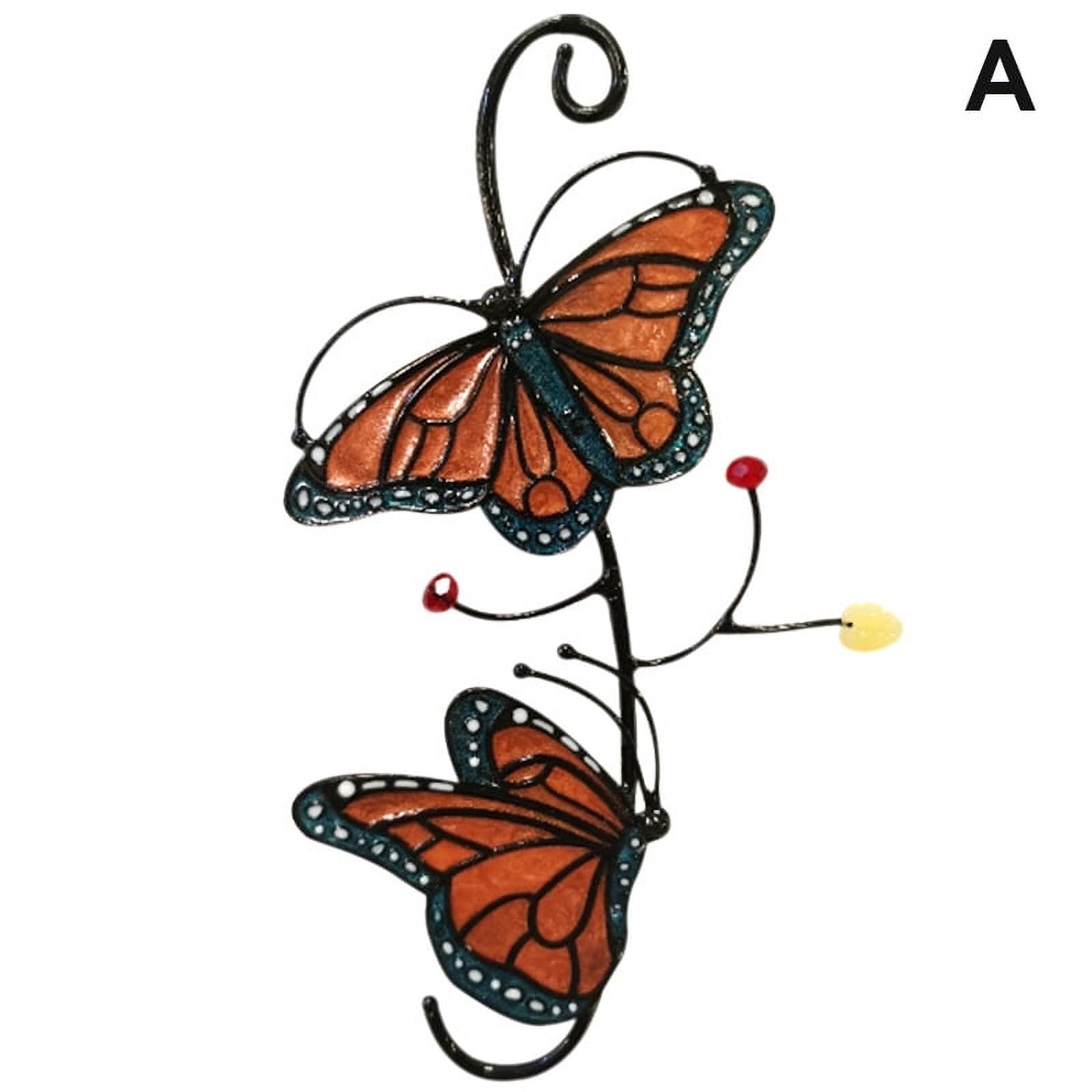 Stained Monarch Butterfly Glass Window Decor Home Car Window Hanging