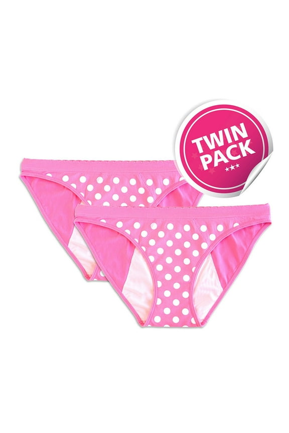Reusable Period Bikini Panties, 2-Pack