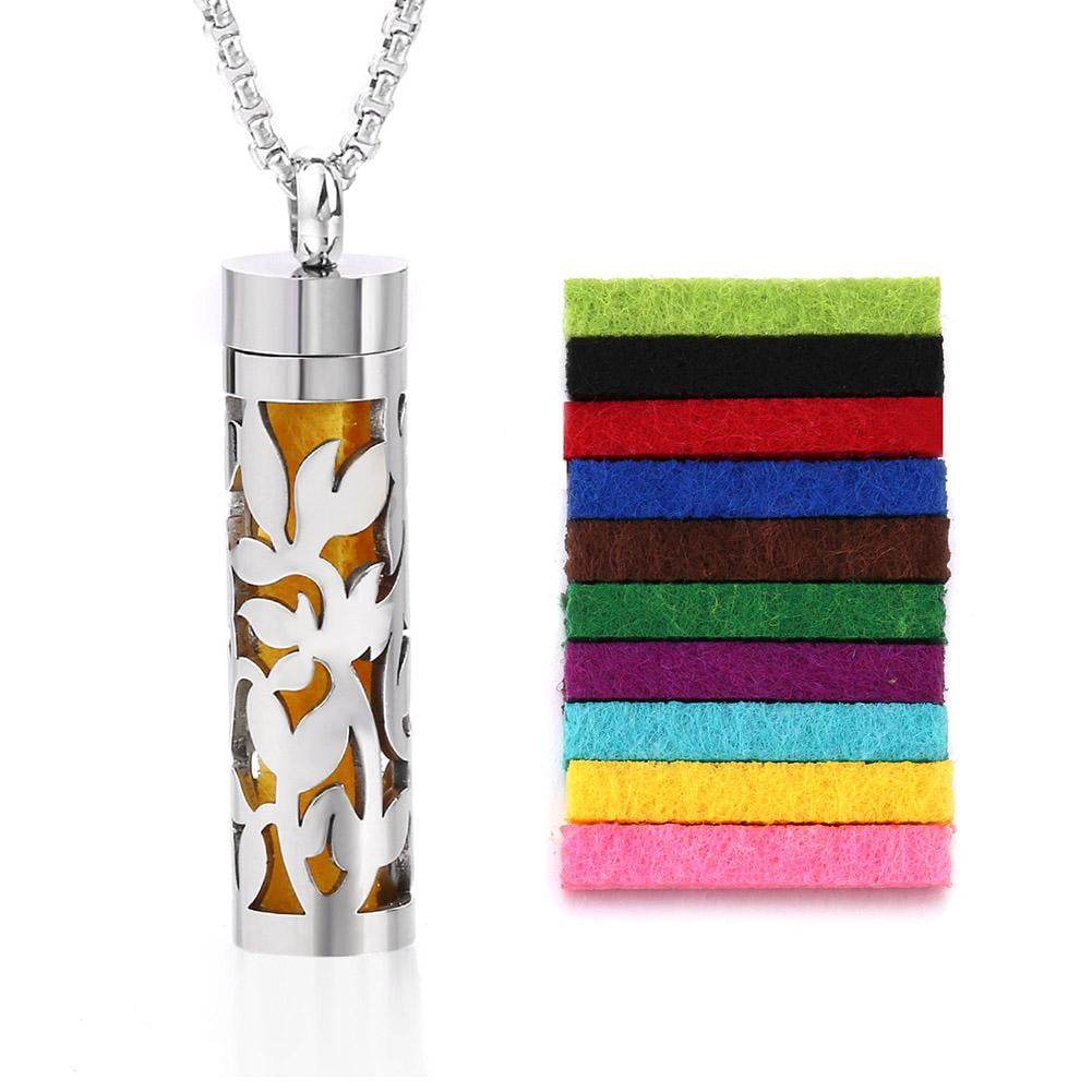 Stainl Stl Aromatherapy Nelace Diffuser Perfume Pendant ential H3J7 ...