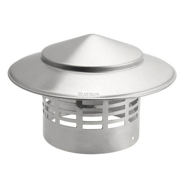 Stainles Steel Chimney Cap Exterior Wall Fresh Air Outlet Roof Pipe