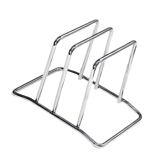 Stainles Steel Duals Compartment Cutting Board Rack Rustproof Durables Kitchen Organizers Countertop Storage