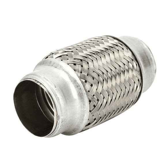 Stainless 1.5"x4" Braided Exhaust Joint Repair Single Pipe Tube Flex 38mmX102mm
