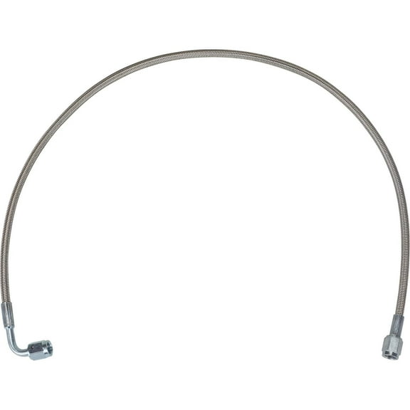 Speedway Motors Stainless Steel Braided Brake Line Hose, 26 Inch Length with 90 Degree and Straight -3 AN Female Fittings, PTFE Inner Liner for Brake or Clutch Systems