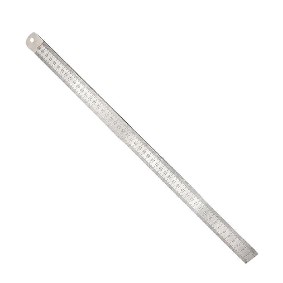 Stainless 50cm 20in Car Mount Ruler MM/Inch Scale Thickened Straight Measuring Tool