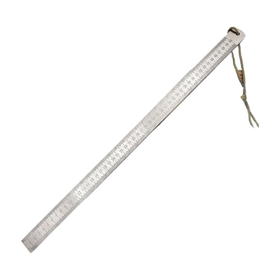 Stainless 50cm 20in Straight Ruler Thickened Measurement Tool Car Mount Defense Ruler Inch MM Double Side Scale