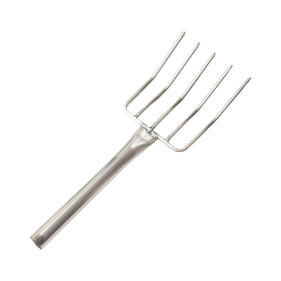 Stainless Barbecue Fork for Food Handling and Digging Potatoes - Hoement Sprout and Shavings Fork for Kitchen Use Silver Stainless Steel Barbecue Tool