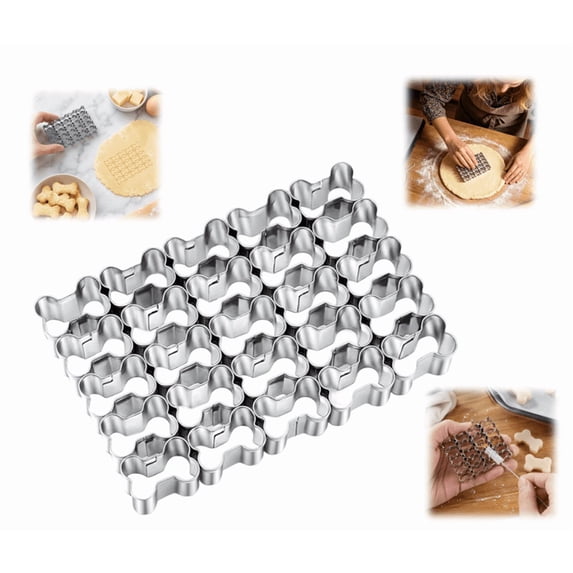Stainless Bone Cracker Cutter, Food Grade Stainless Steel Bone Shaped Dough Cutter for Homemade Crackers