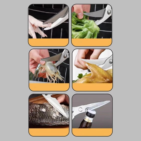 Stainless Bone Cut Kitchen Scissors Poultry Shears, Multi Purpose For Meat Chicken