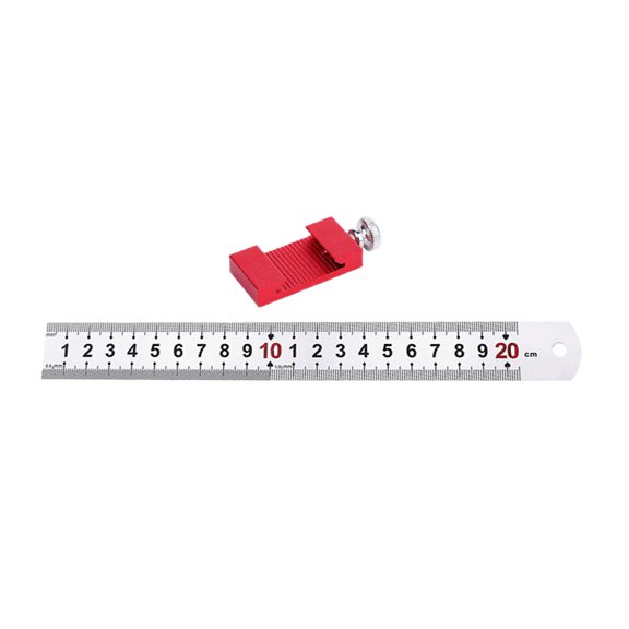 Stainless Carpentry Square 15/20/30/40cm Carpenter Scribing Ruler with Slide Stop Measuring Marking Gauge Pocket Ruler