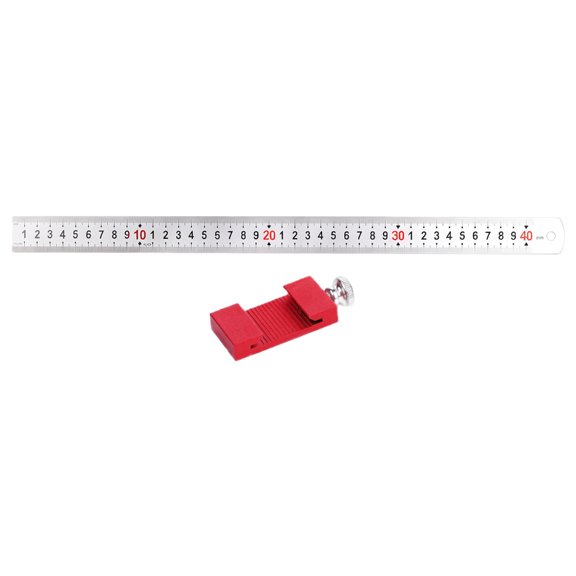 Stainless Carpentry Square 15/20/30/40cm Carpenter Scribing Ruler with Slide Stop Measuring Marking Gauge Pocket Ruler