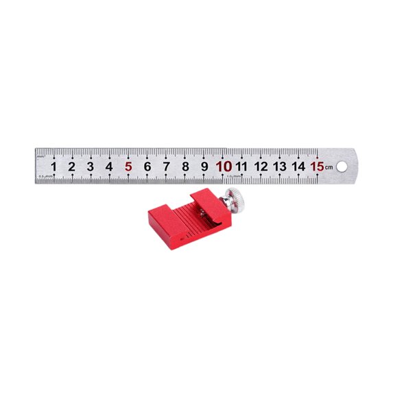 Stainless Carpentry Square 15/20/30/40cm Carpenter Scribing Ruler with Slide Stop Measuring Marking Gauge Pocket Ruler