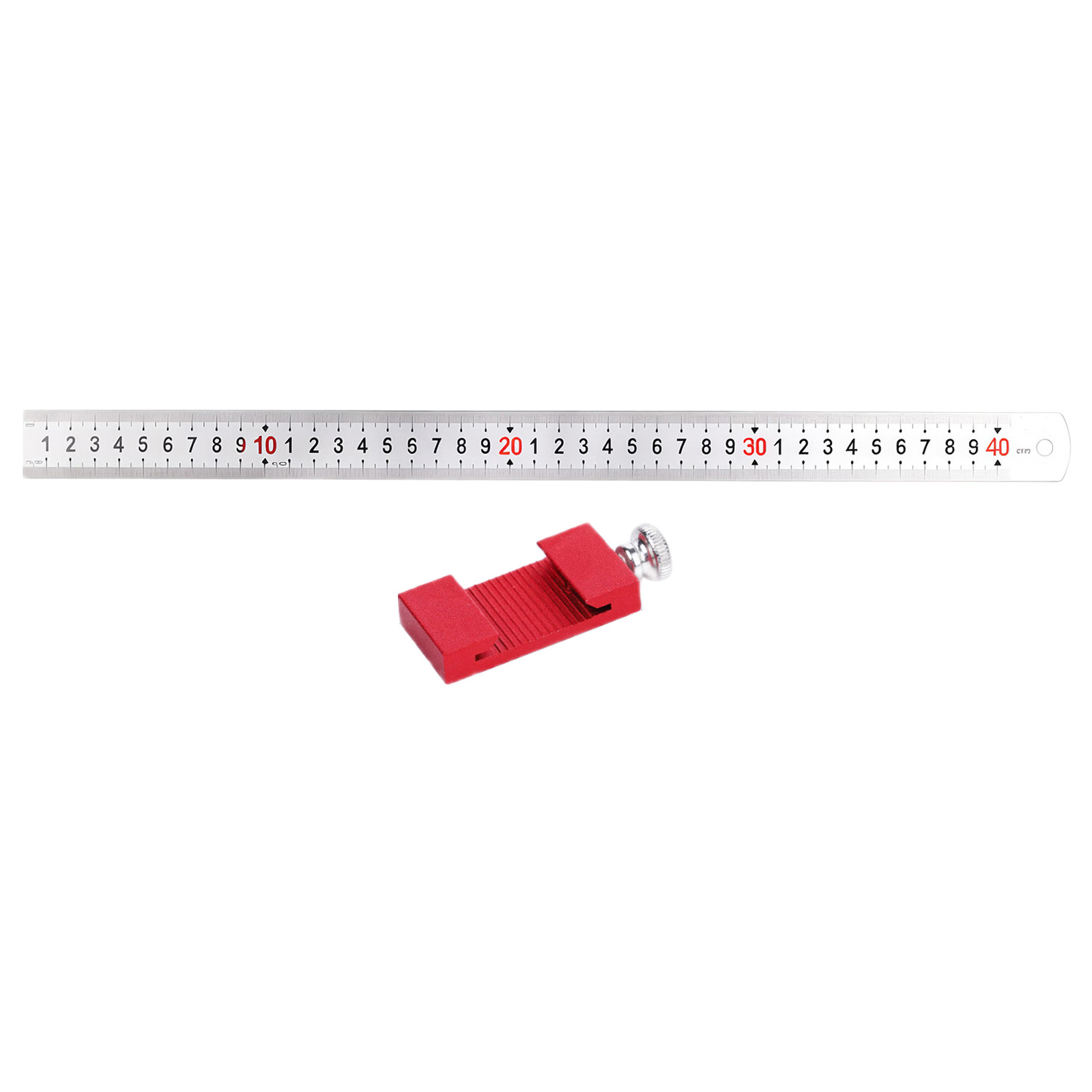40cm Rukler Stainless Carpentry Square 15/20/30/40cm Carpenter Scribing Ruler with ...
