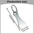 thumbnail image 1 of Stainless Cart Keychain Multifunctional Metal Grocery Cart Key Remover Portable Quarter Holder, Oimcto 2.17-Inch Compact and Portable Design, Compatibility for Trolleys, Silver 4 Pcs, 1 of 4