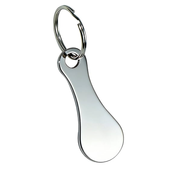 Stainless Cart Keychain Multifunctional Metal Grocery Cart Key Remover Portable Quarter Holder, Oimcto 2.17-Inch Compact and Portable Design, Compatibility for Trolleys, Silver 1 Pcs