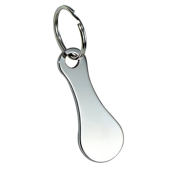 Stainless Cart Keychain Multifunctional Metal Grocery Cart Key Remover Portable Quarter Holder, Oimcto 2.17-Inch Compact and Portable Design, Compatibility for Trolleys, Silver 1 Pcs