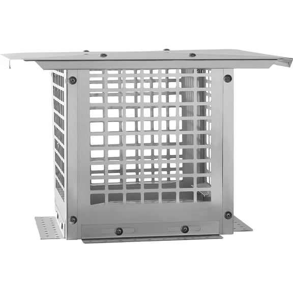 Stainless Chimney Cap Rain Cover Adjustable Stove Pipe Vent Cap Easy Install Silver