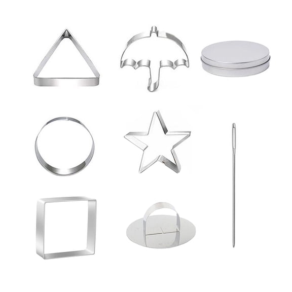Stainless Cutters Candy Cake Making Tools Set of 8, Suitable for Festivals and Daily Use