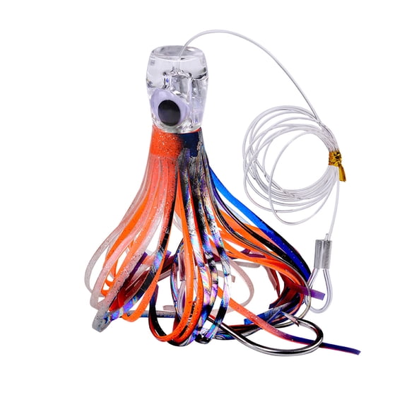 Stainless Deep Sea Fishing Trolling Lure for Marlin Tuna Mahi Mahi Wahoo Sailfish Dolphin Saltwater Offshore Big Game Trolling Lures Included Mesh Bag