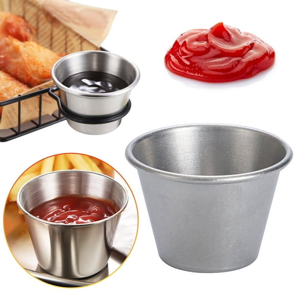 Stainless Dipping Bowl PP Metal Durable Lightweight 1 Kitchen Cup For Tabletop Use