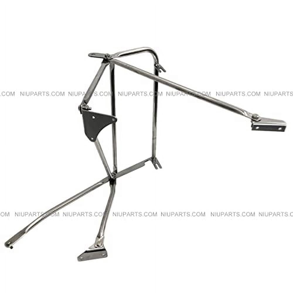 Stainless Steel Door Mirror Assembly - Driver Side, No Heat/No Power, Fits Kenworth T800, W900, T300 Trucks